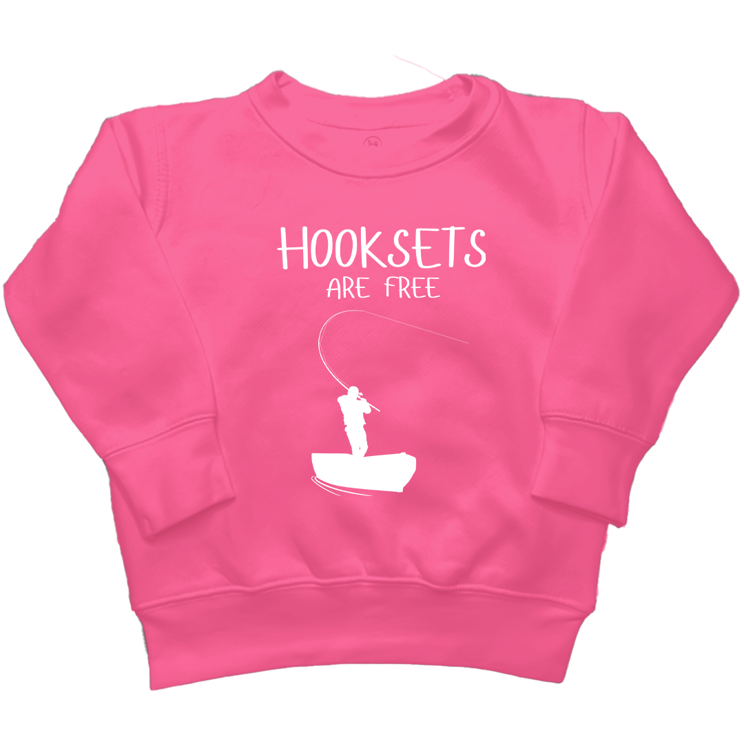 Hooksets Are Free Kids Crew Neck Sweatshirt