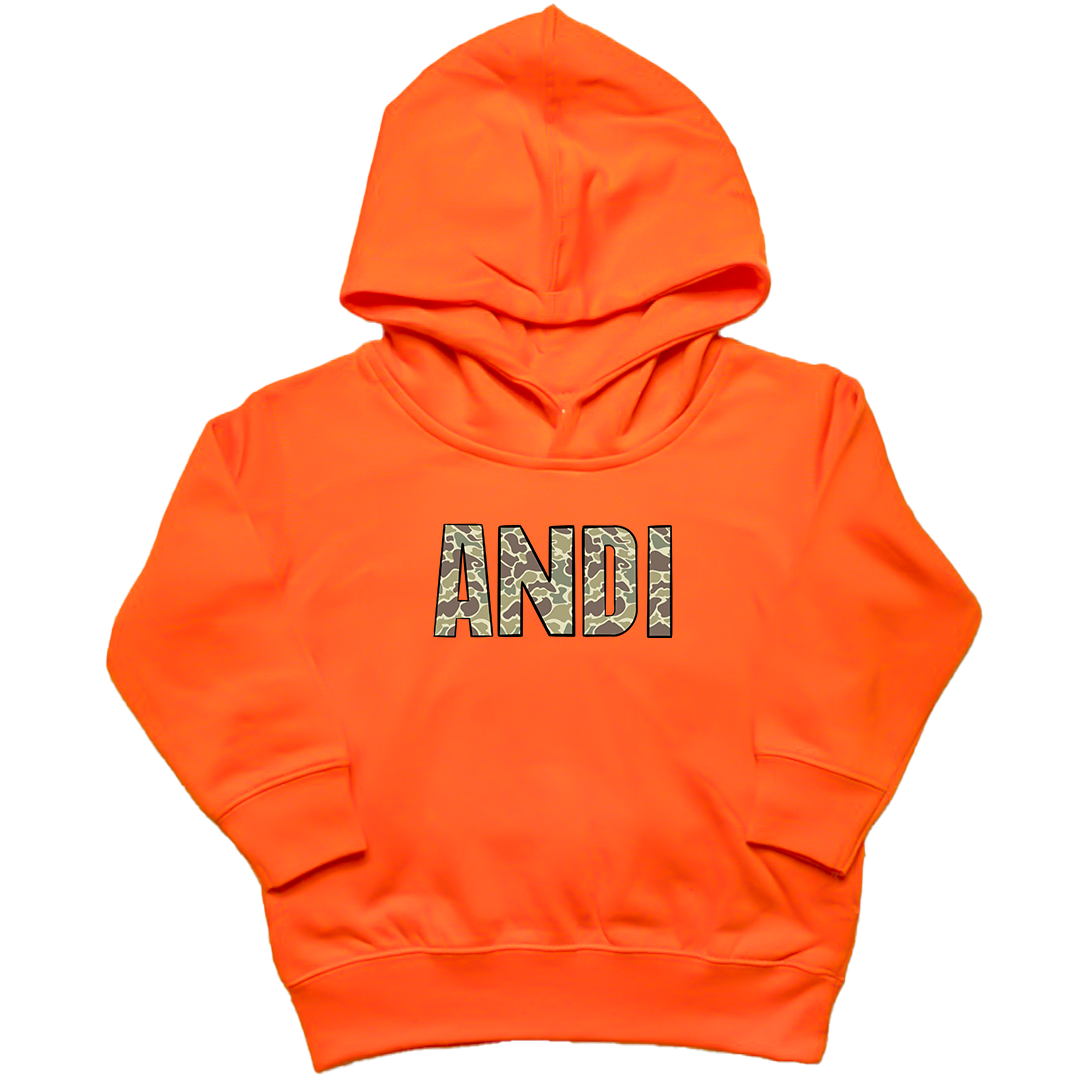 Personalized Camo Name Kids Hoodie