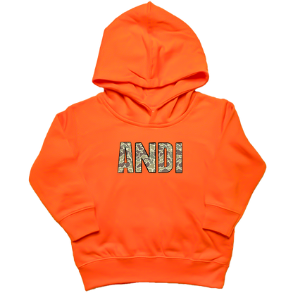 Personalized Camo Name Kids Hoodie