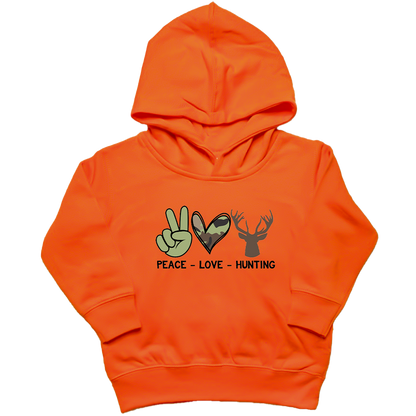 Peace Love Hunting Toddler Hoodie