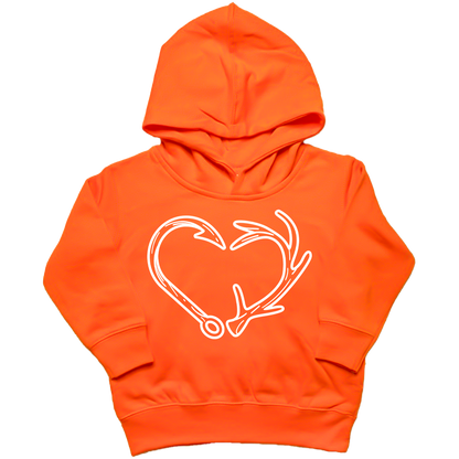 Hook Antler Heart Kids Hoodie