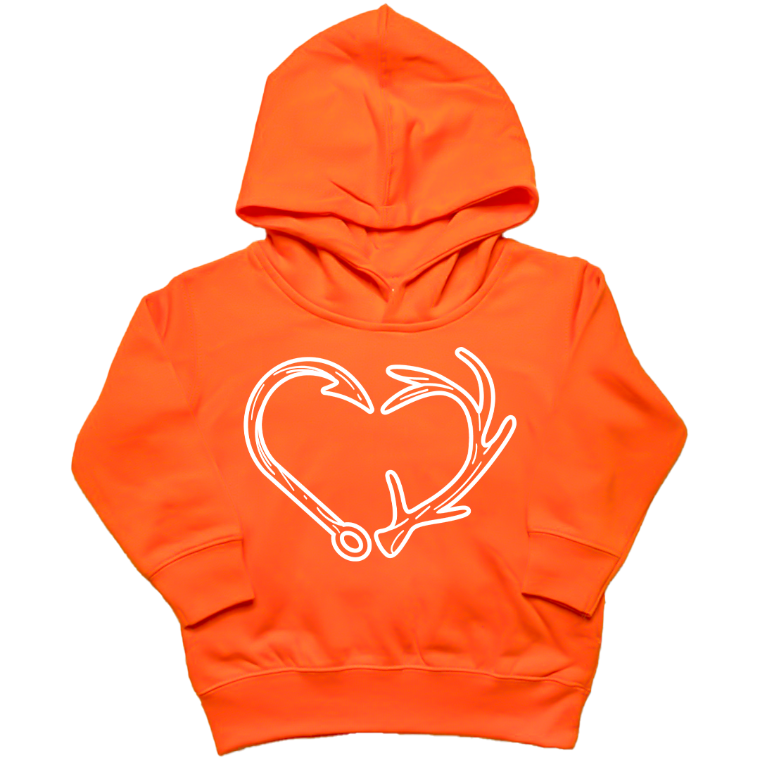 Hook Antler Heart Kids Hoodie