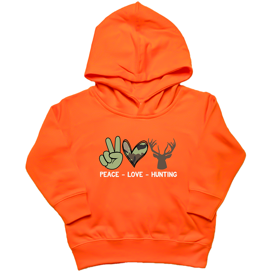 Peace Love Hunting Toddler Hoodie