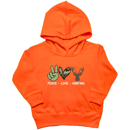 Peace Love Hunting Toddler Hoodie