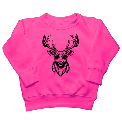 Cool Deer Kids Crew Neck Sweatshirt