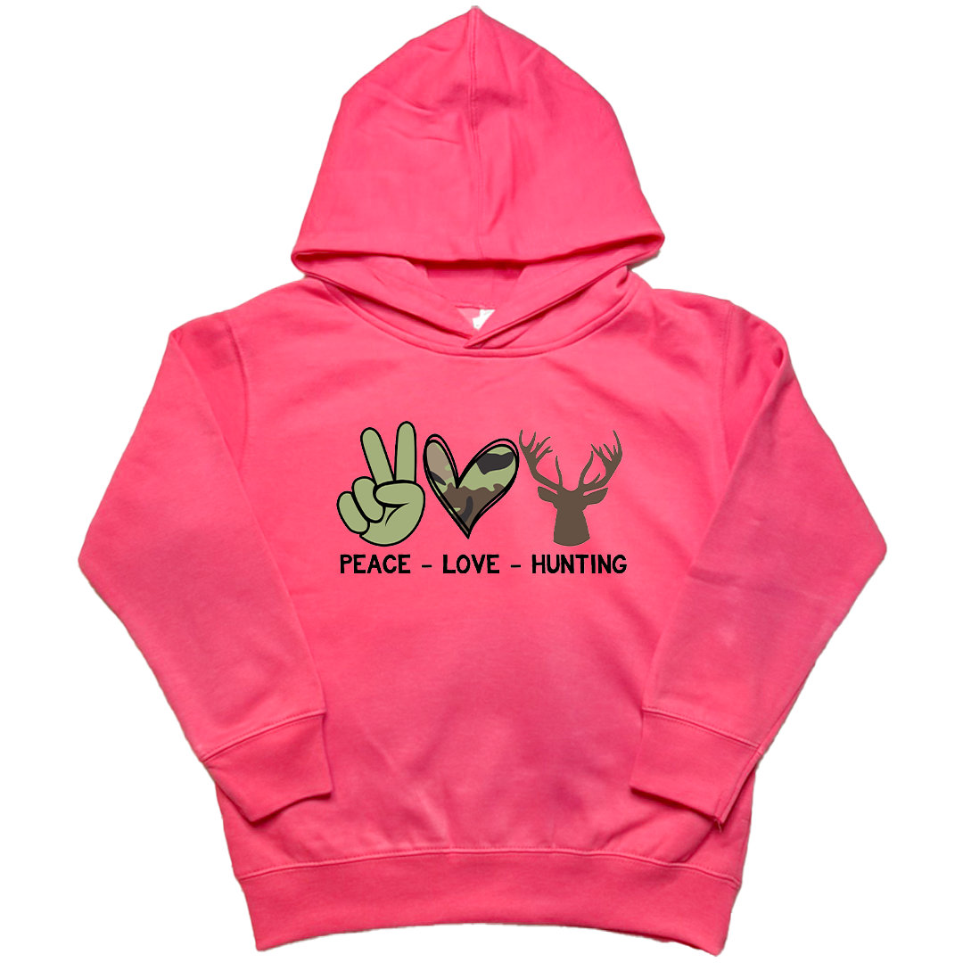 Peace Love Hunting Toddler Hoodie