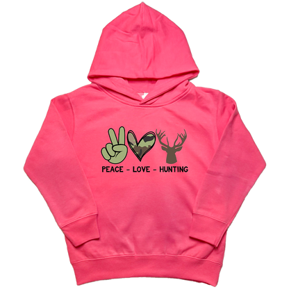 Peace Love Hunting Toddler Hoodie