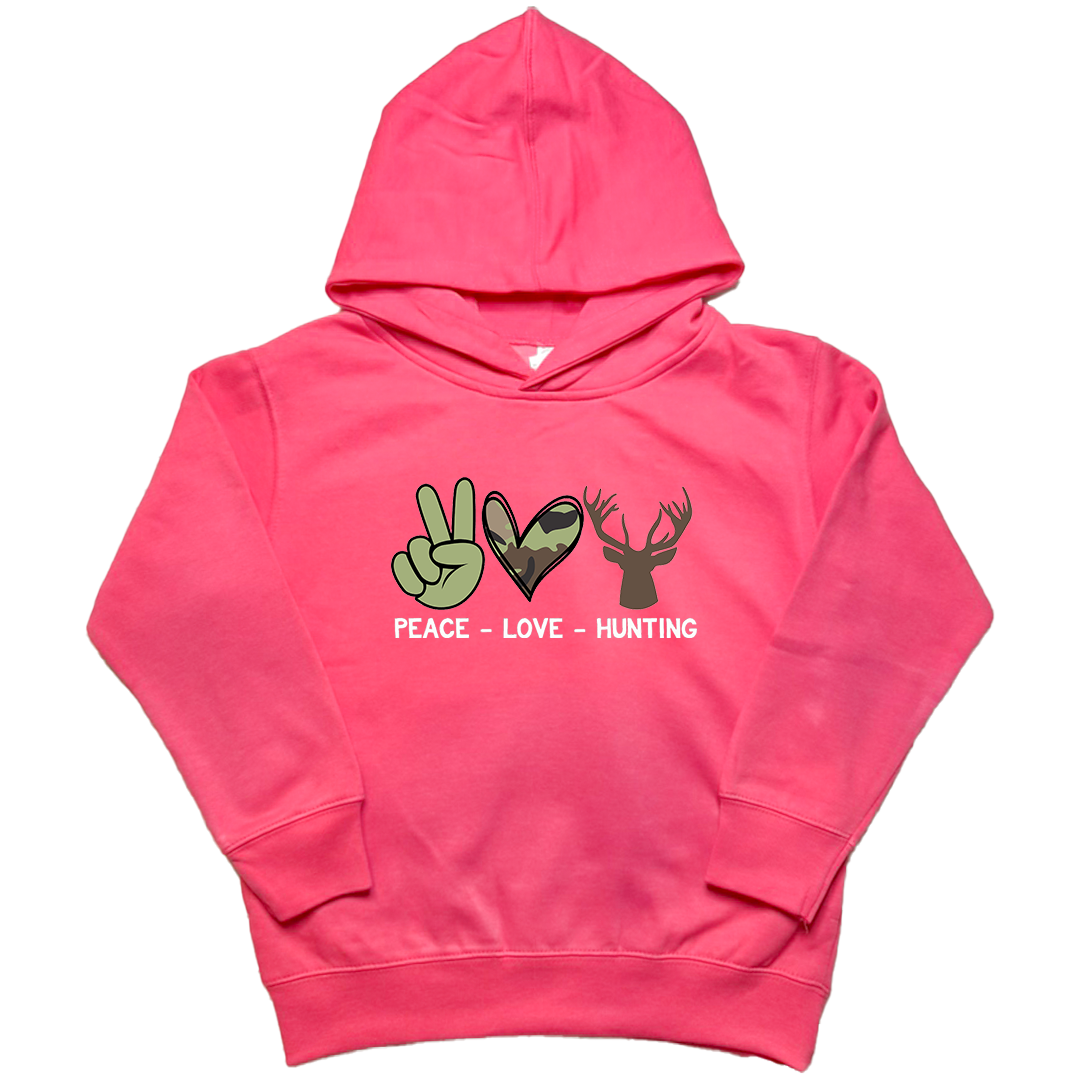 Peace Love Hunting Toddler Hoodie