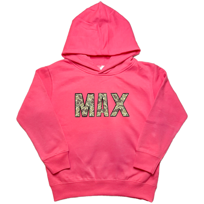 Personalized Camo Name Kids Hoodie