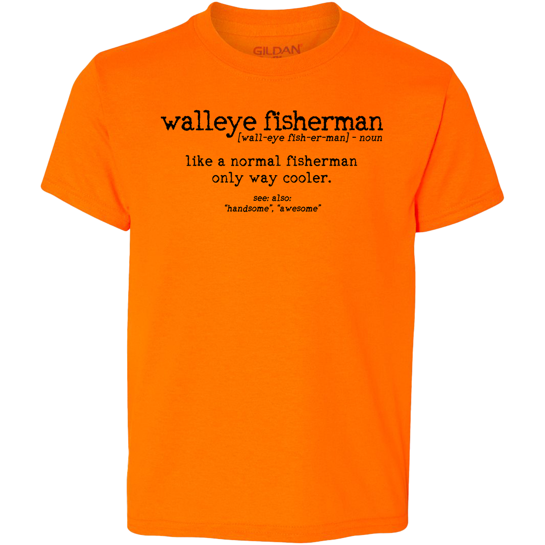 Walleye Fisherman Definition Kids Tee