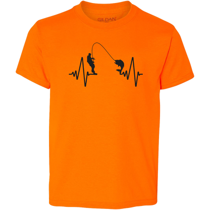 Fishing Heartbeat Kids Tee