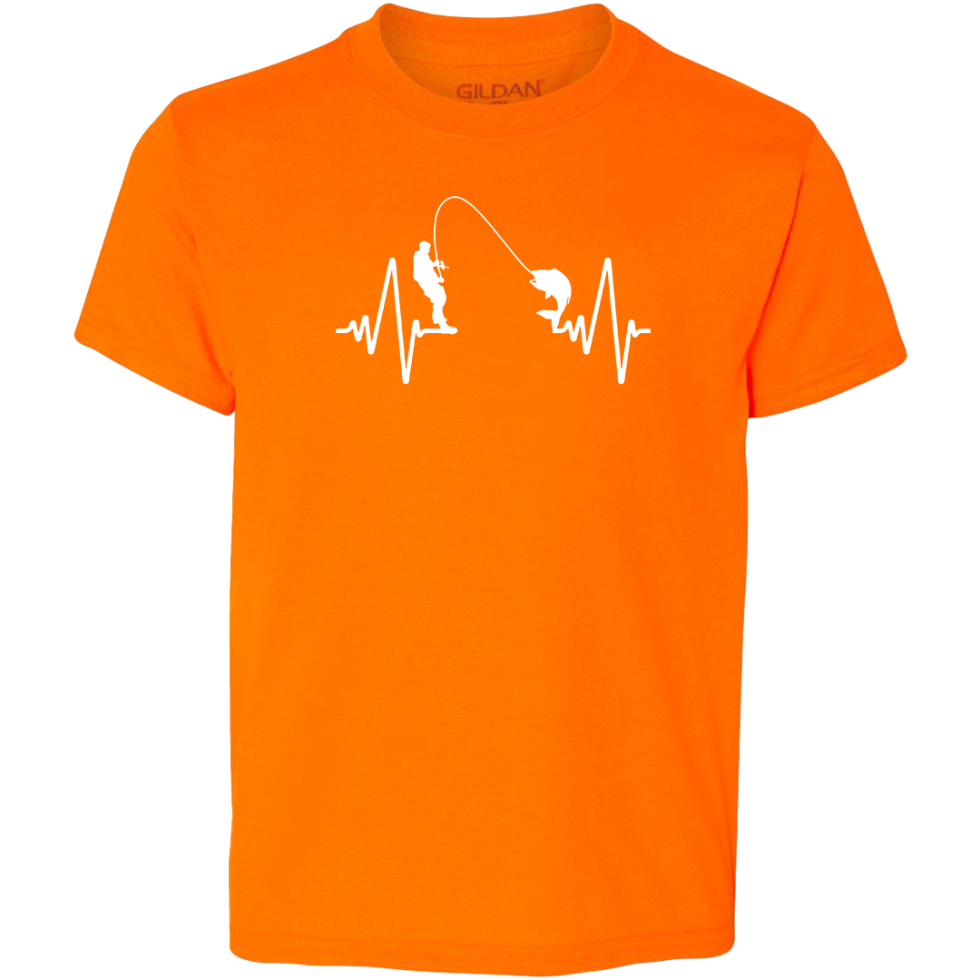Fishing Heartbeat Kids Tee