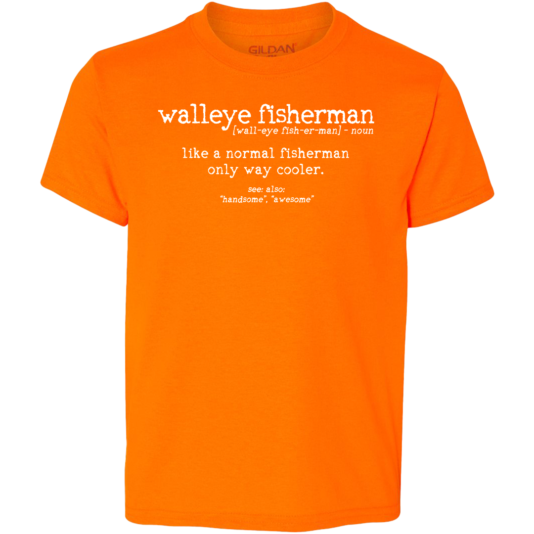 Walleye Fisherman Definition Kids Tee