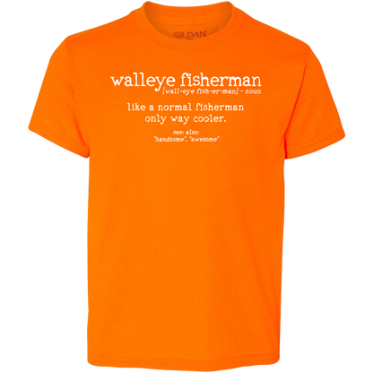 Walleye Fisherman Definition Kids Tee