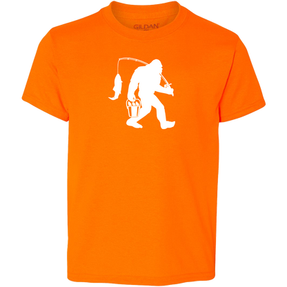 Fishing Sasquatch Kids Tee