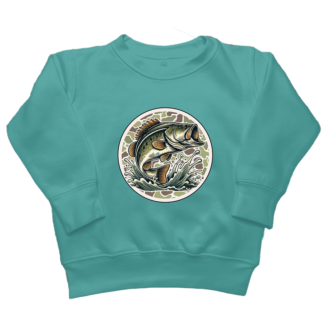 Jumping Bass Toddler Crew Neck Sweatshirt