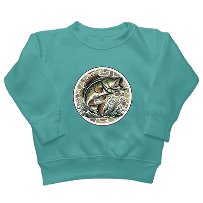 Jumping Bass Toddler Crew Neck Sweatshirt