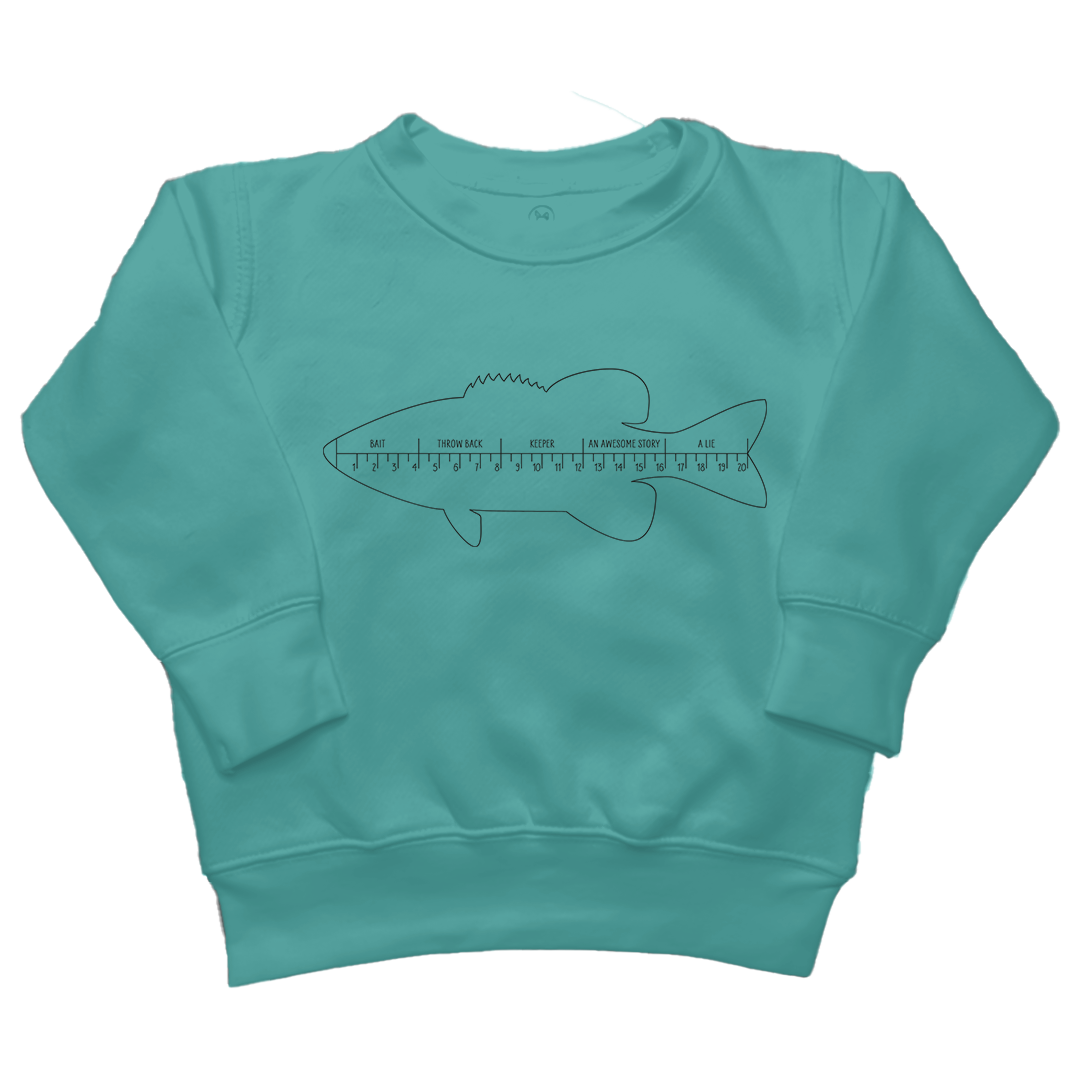 Fishing Ruler Toddler Crew Neck Sweatshirt