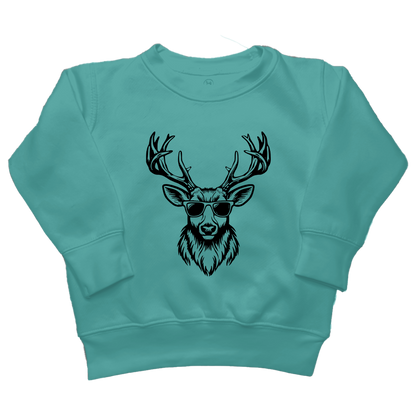 Cool Deer Toddler Crew Neck Sweatshirt