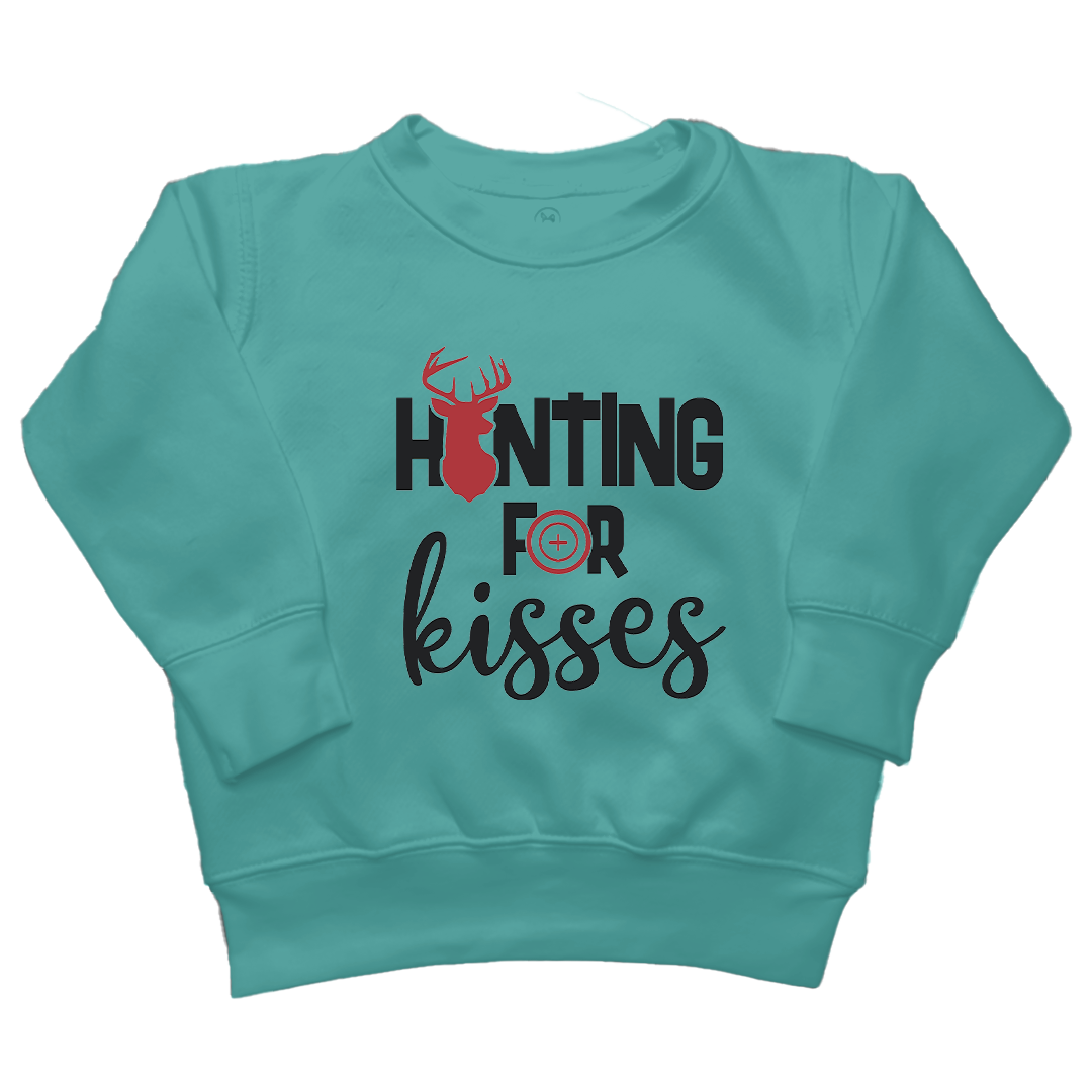 Hunting For Kisses Toddler Crew Neck Sweatshirt