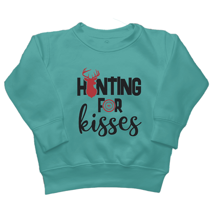 Hunting For Kisses Toddler Crew Neck Sweatshirt