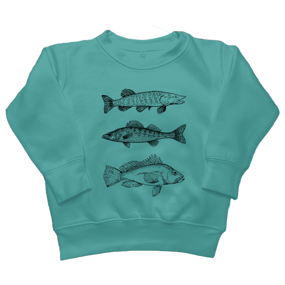 Midwest Fish Toddler Crew Neck Sweatshirt