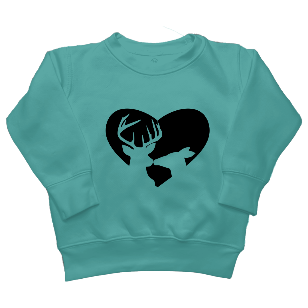 Deer Romance Toddler Crew Neck Sweatshirt