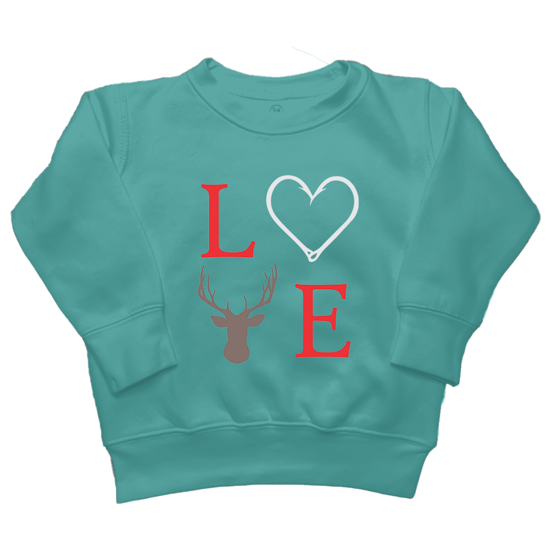 Buck Love Toddler Crew Neck Sweatshirt