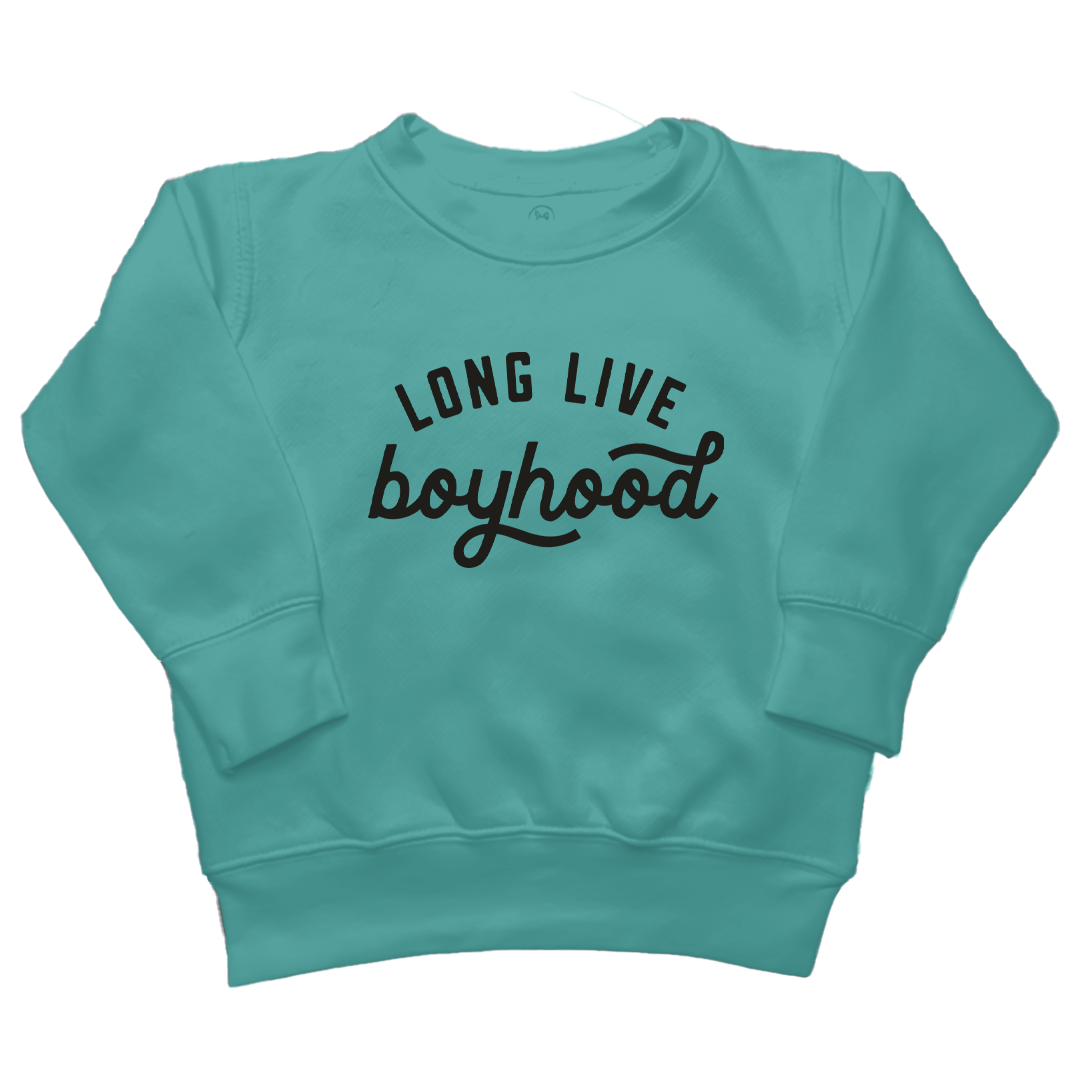 Long Live Boyhood Toddler Crew Neck Sweatshirt