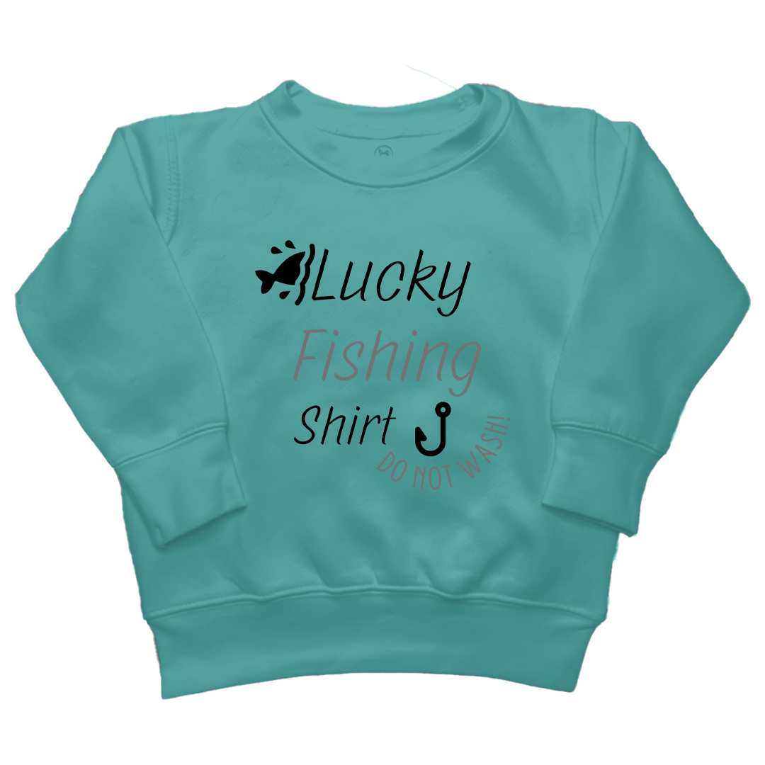 Lucky Fishing Shirt Toddler Crew Neck Sweatshirt