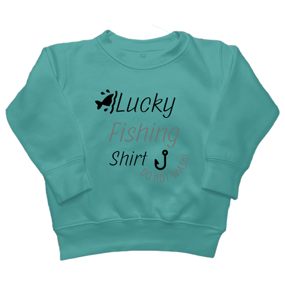 Lucky Fishing Shirt Toddler Crew Neck Sweatshirt