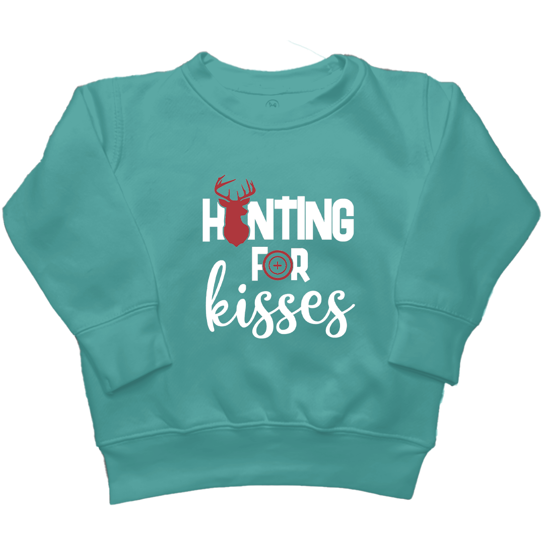 Hunting For Kisses Toddler Crew Neck Sweatshirt