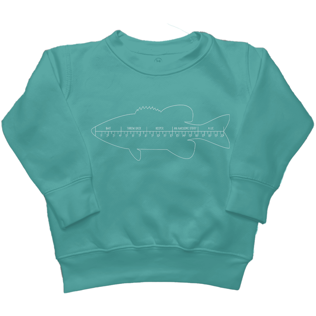 Fishing Ruler Toddler Crew Neck Sweatshirt