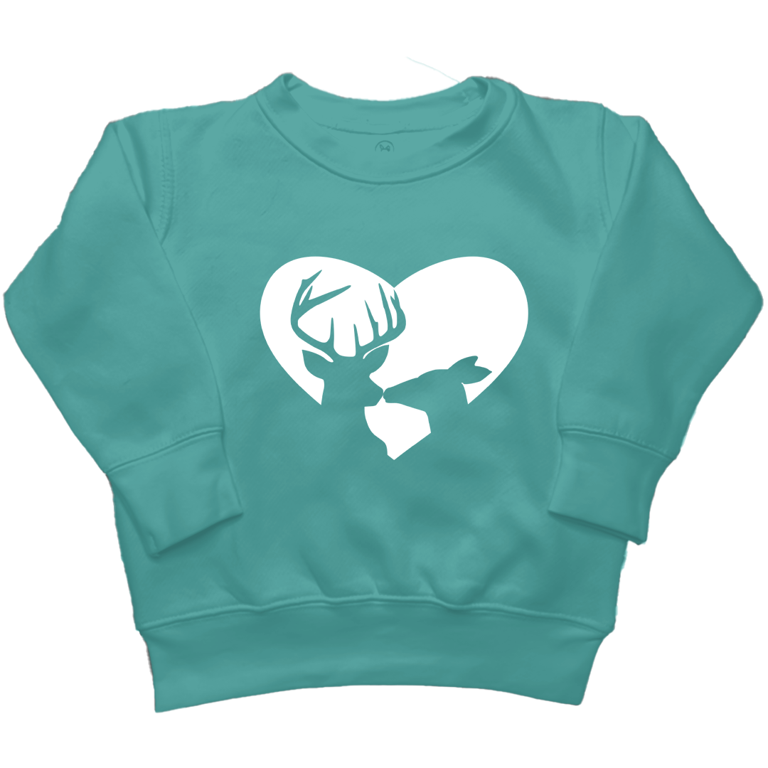 Deer Romance Toddler Crew Neck Sweatshirt