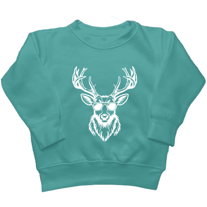 Cool Deer Toddler Crew Neck Sweatshirt