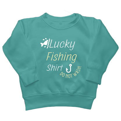 Lucky Fishing Shirt Toddler Crew Neck Sweatshirt