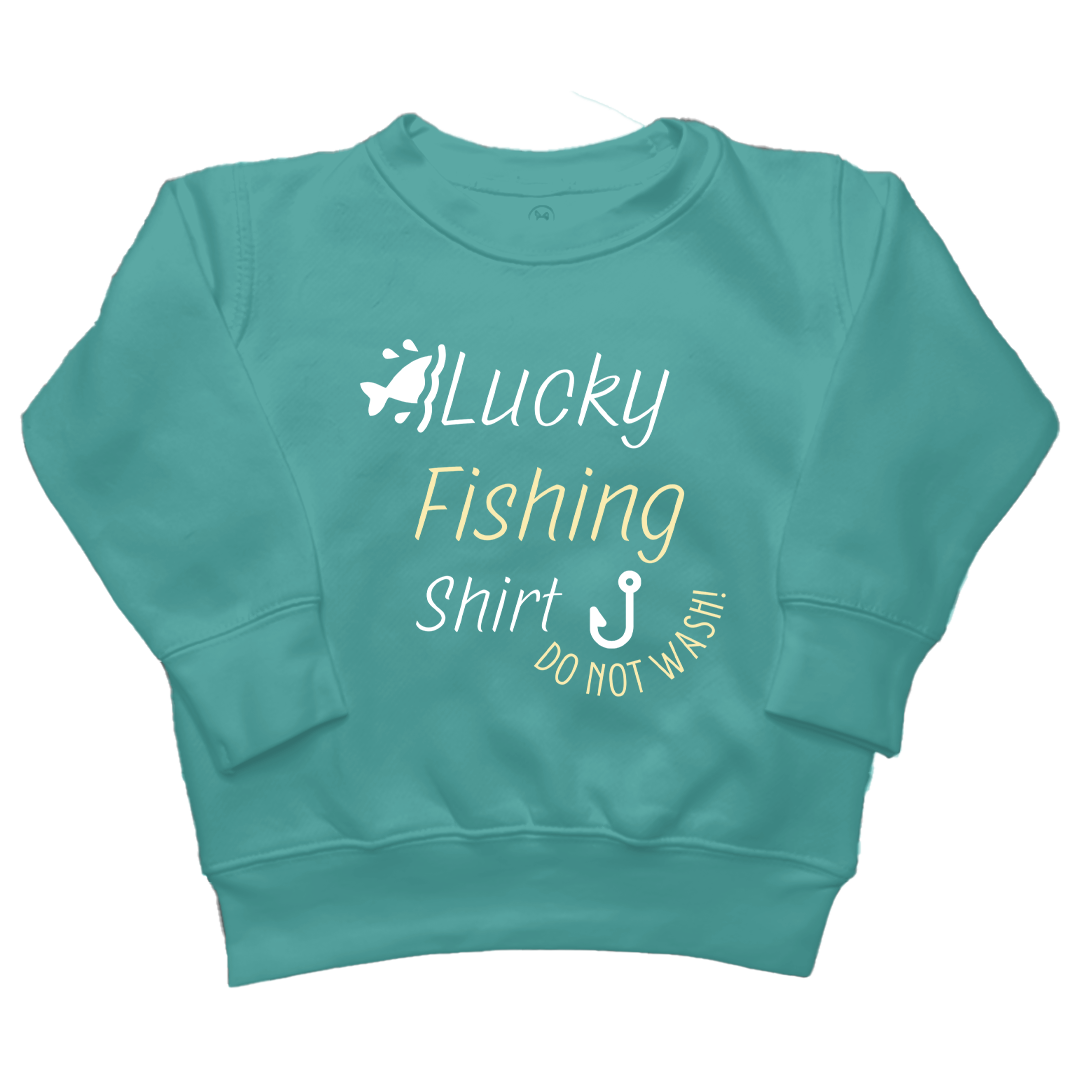 Lucky Fishing Shirt Toddler Crew Neck Sweatshirt