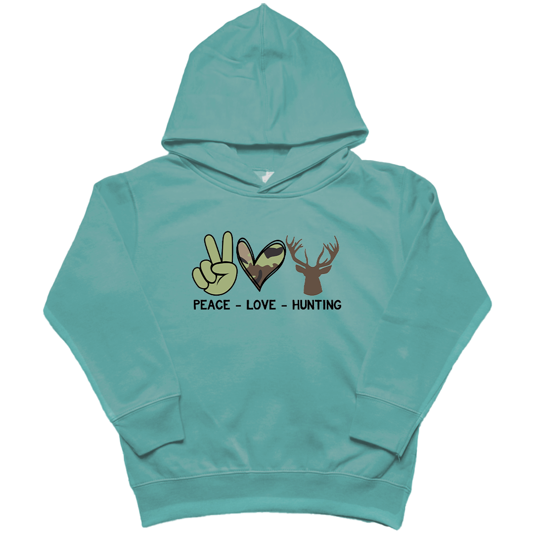 Peace Love Hunting Toddler Hoodie