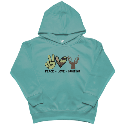 Peace Love Hunting Toddler Hoodie