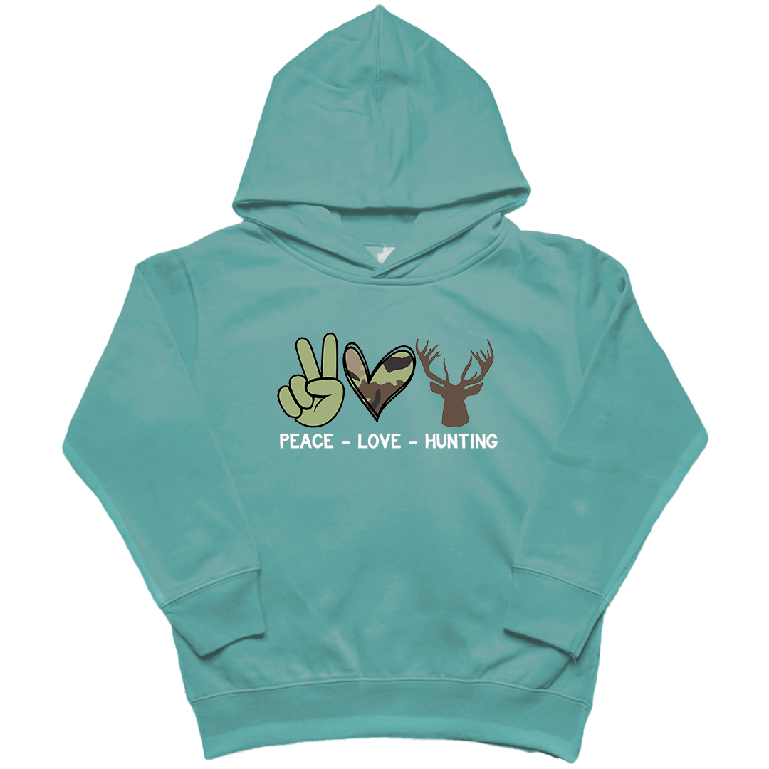 Peace Love Hunting Toddler Hoodie