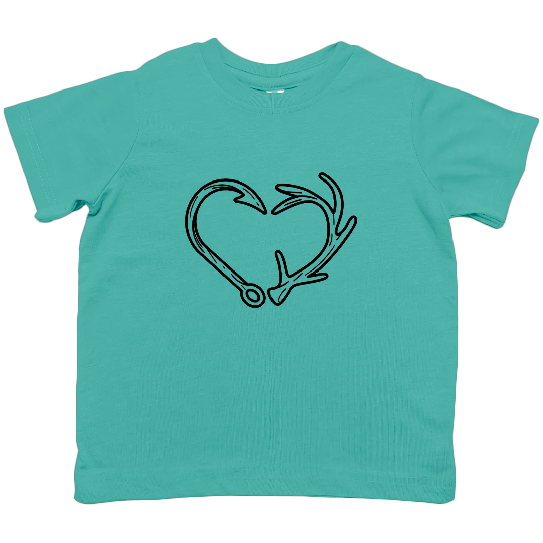 Hook Antler Heart Toddler Tee