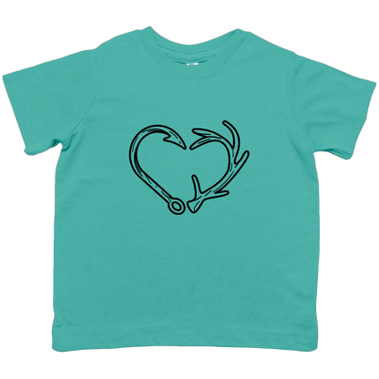 Hook Antler Heart Toddler Tee