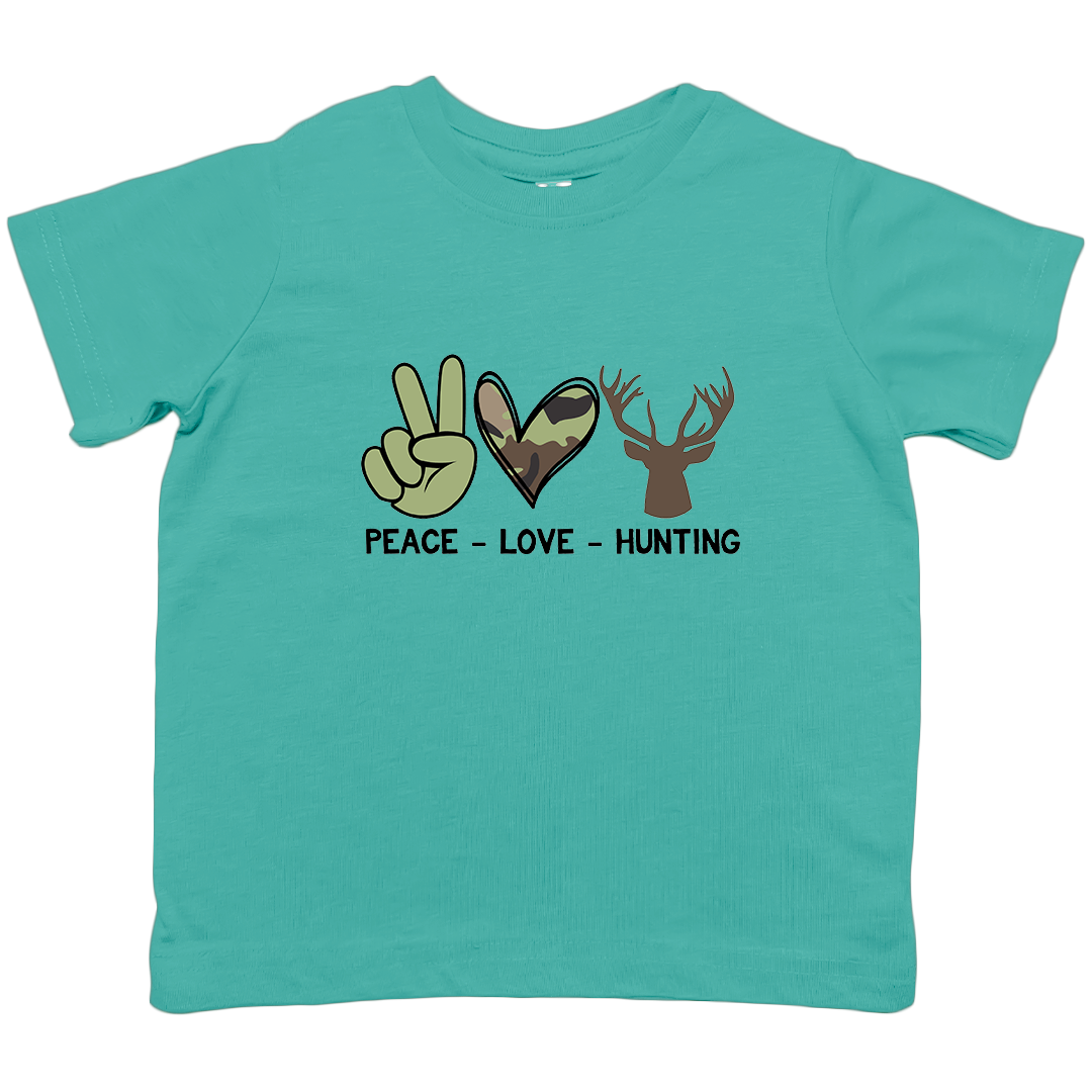 Peace Love Hunting Toddler Tee