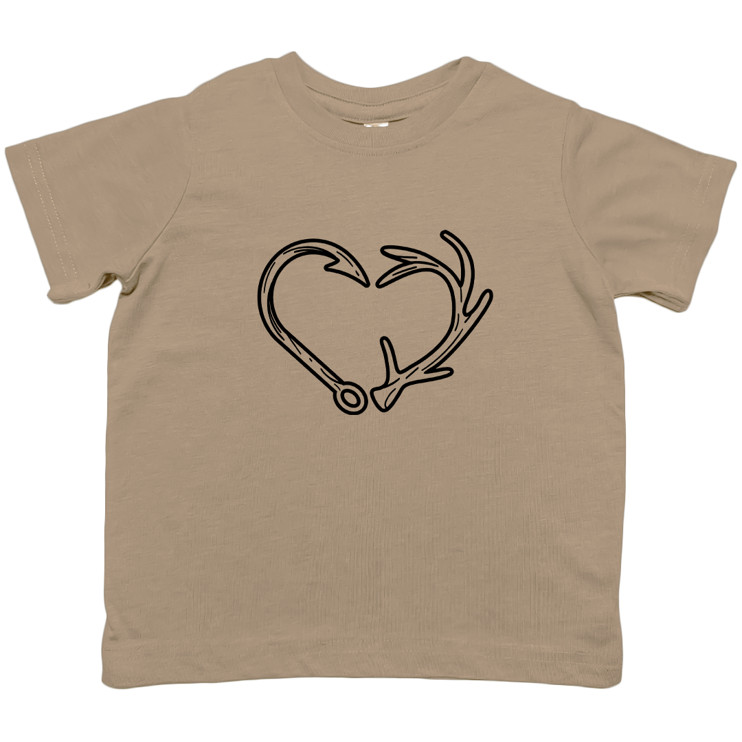 Hook Antler Heart Kids Tee