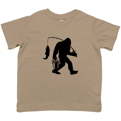 Fishing Sasquatch Kids Tee