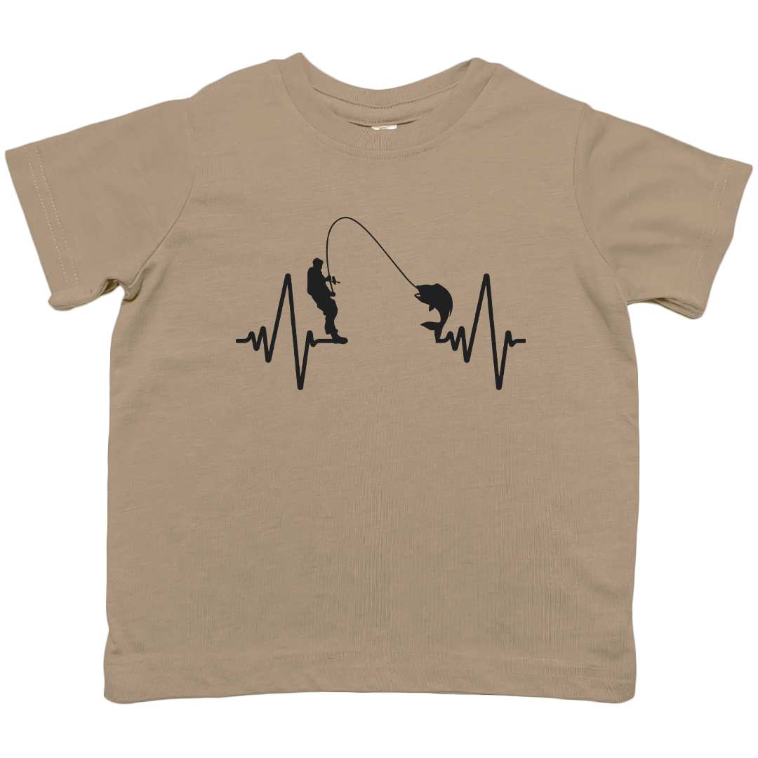 Fishing Heartbeat Kids Tee