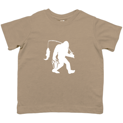 Fishing Sasquatch Kids Tee