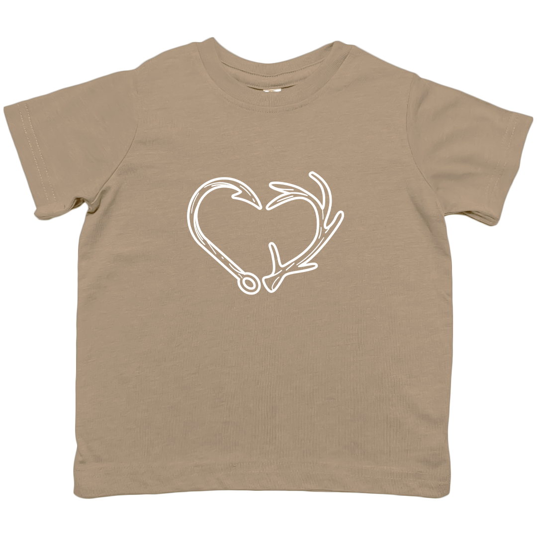 Hook Antler Heart Kids Tee