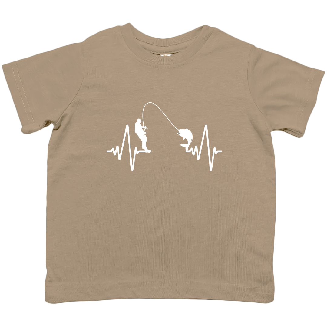 Fishing Heartbeat Kids Tee