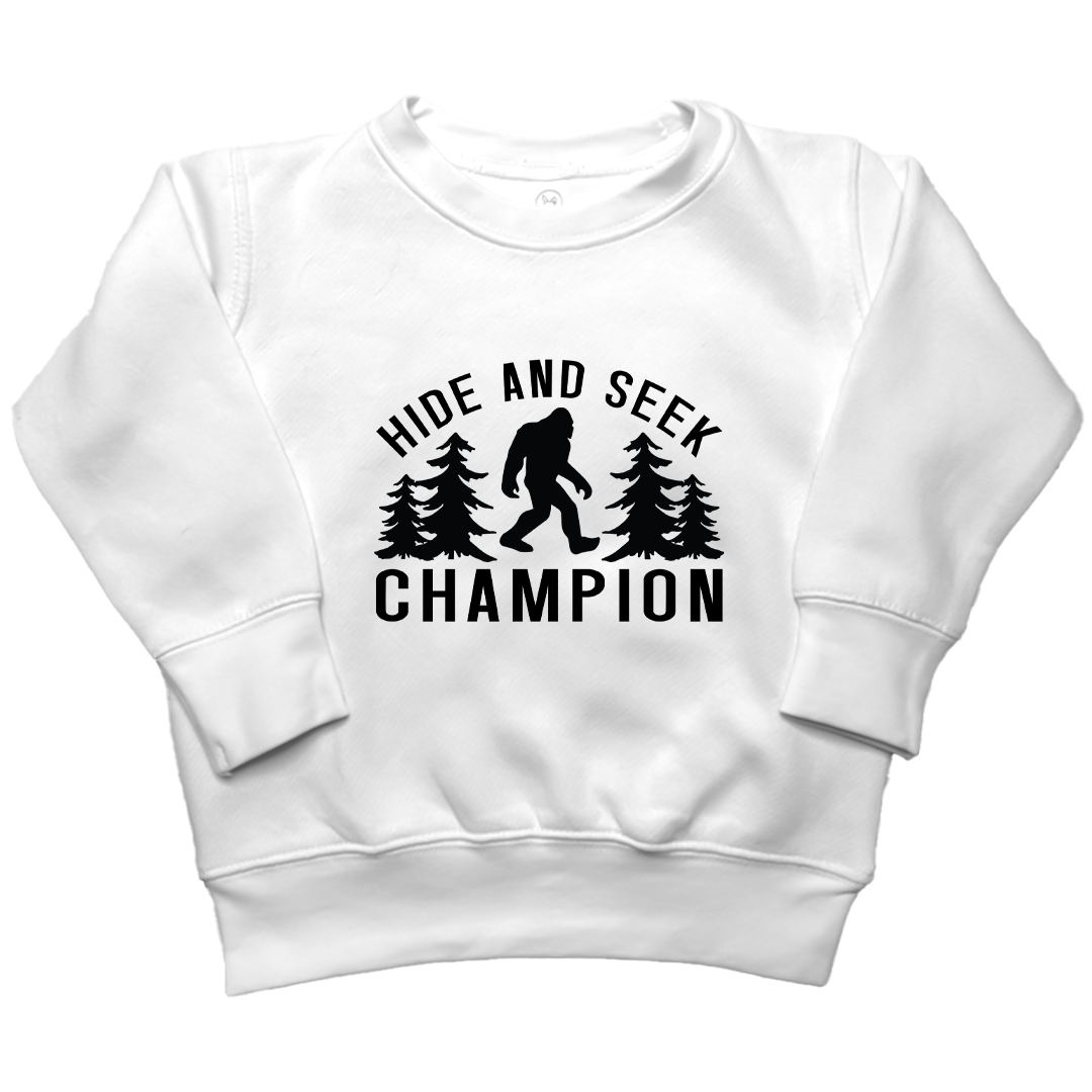 Hide and Seek Sasquatch Toddler Crew Neck Sweatshirt